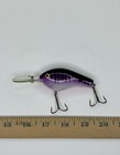 Vtg Pre Pradco Bandit 400 Series Crank Bait Fishing Lure Pink Purple Tiger — photo 1