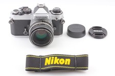Exc 5 Nikon FE Silver body SLR Film Camera 50mm f1.8 Ai Nikkor lens From JAPAN
