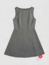 Cider Gray Skater Dress Sleeveless Mini Fit and Flare Size S NWT Career Chic
