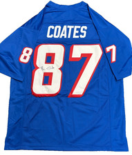 Ben Coates Signed Custom Blue Player Jersey (XL) JSA 673