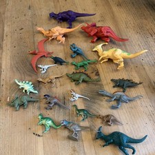 Lot Of Toy Dinosaurs Various Types-Sizes-Colors