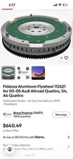 Fidanza Aluminum Flywheel 112621 For 00-05 Audi Allroad Quattro S4 A6 Quattro Fidanza Aluminum Flywheel 112621 For 00-05 Audi Allroad Quattro S4 A6 Quattro