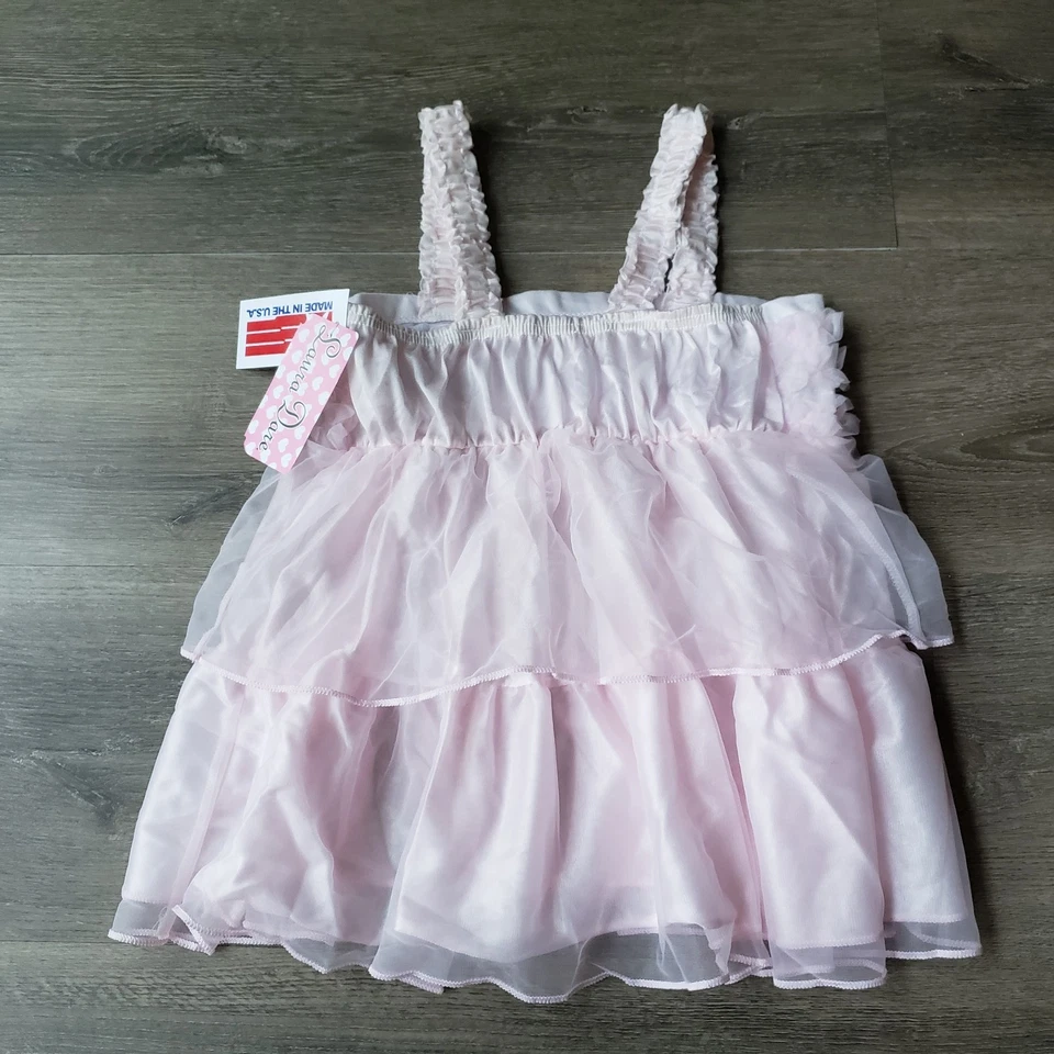 NUEVO Laura Dare Rosa Volantes 2 Piezas Pijama Conjunto Niñas Talla 6 Pantalones Top EE. UU. Regalo Foto 4 de 4