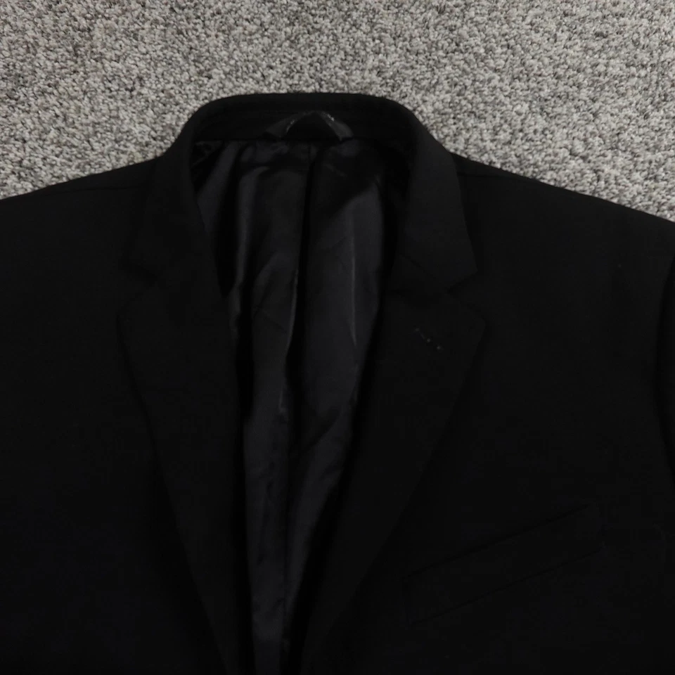 Banana Republic Blazer Mens 42R Black Slim Wool Button Sport Coat Suit Jacket - Image 3 of 4