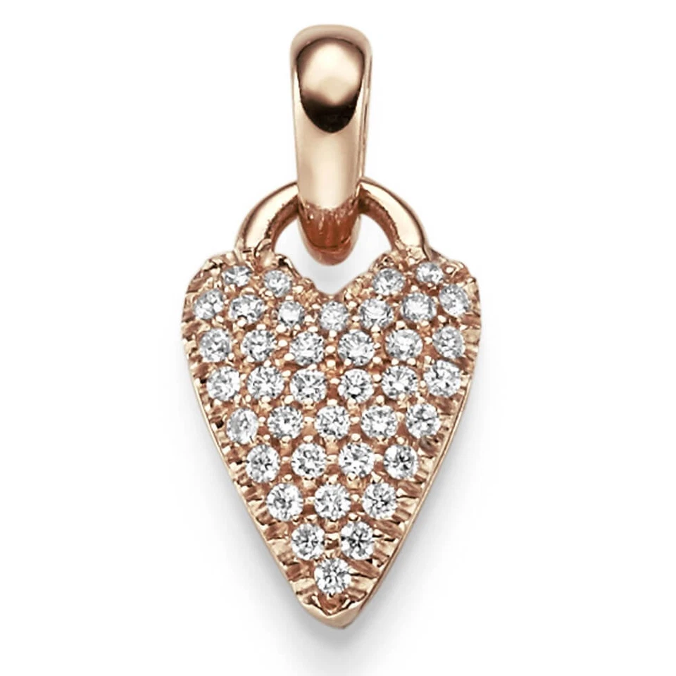 Anhänger Herz aus 585 Gold Rotgold mit 44 Diamanten Brillanten 0,34ct. TW-SI - Bild 1 von 1