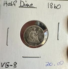 1860 Liberty Seated Half Dime Coin