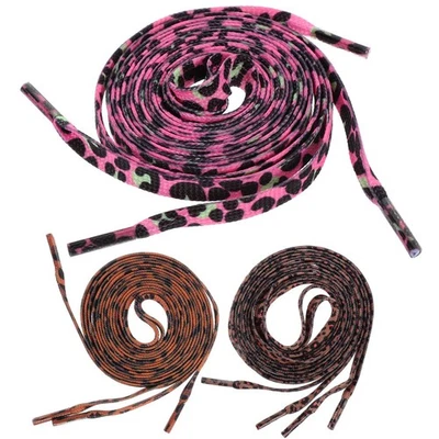 3 Pairs Schnursenkel Leopardenmust Schnürsenkel Leopardenmuster Schuhriemen - Bild 1 von 4