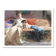 Pino (1939-2010) "Late Night Reading" Limited Edition Giclee. Numbered and Hand