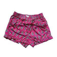 Crewcuts Shorts Kids Pink Excellent Floral Ruffle Hem Elastic Waist SIZE 10
