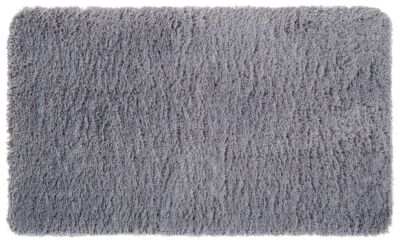 PANA Flauschiger Badvorleger 45x45 Cm – Rutschfeste Mikrofaser-Badematte, Waschbar, Grau