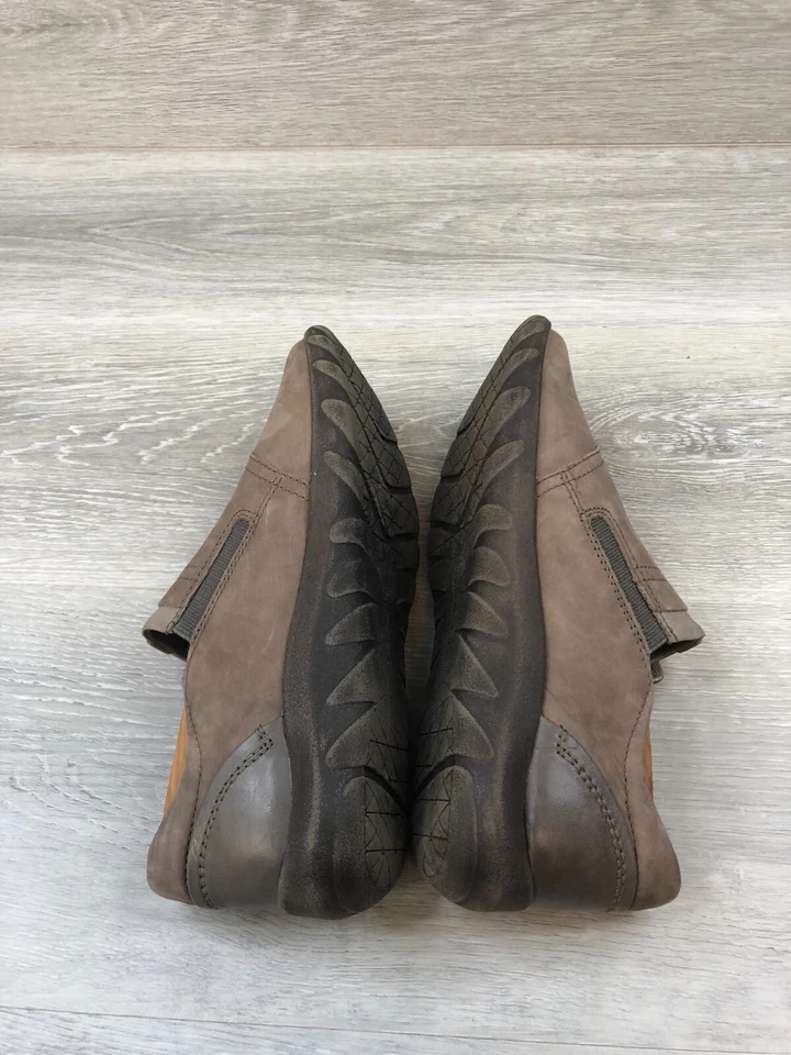 Zapatos informales Cobb Hill by Rockport para mujer mocasines de cuero marrón 8 sin cordones con cremallera Foto 4 de 4