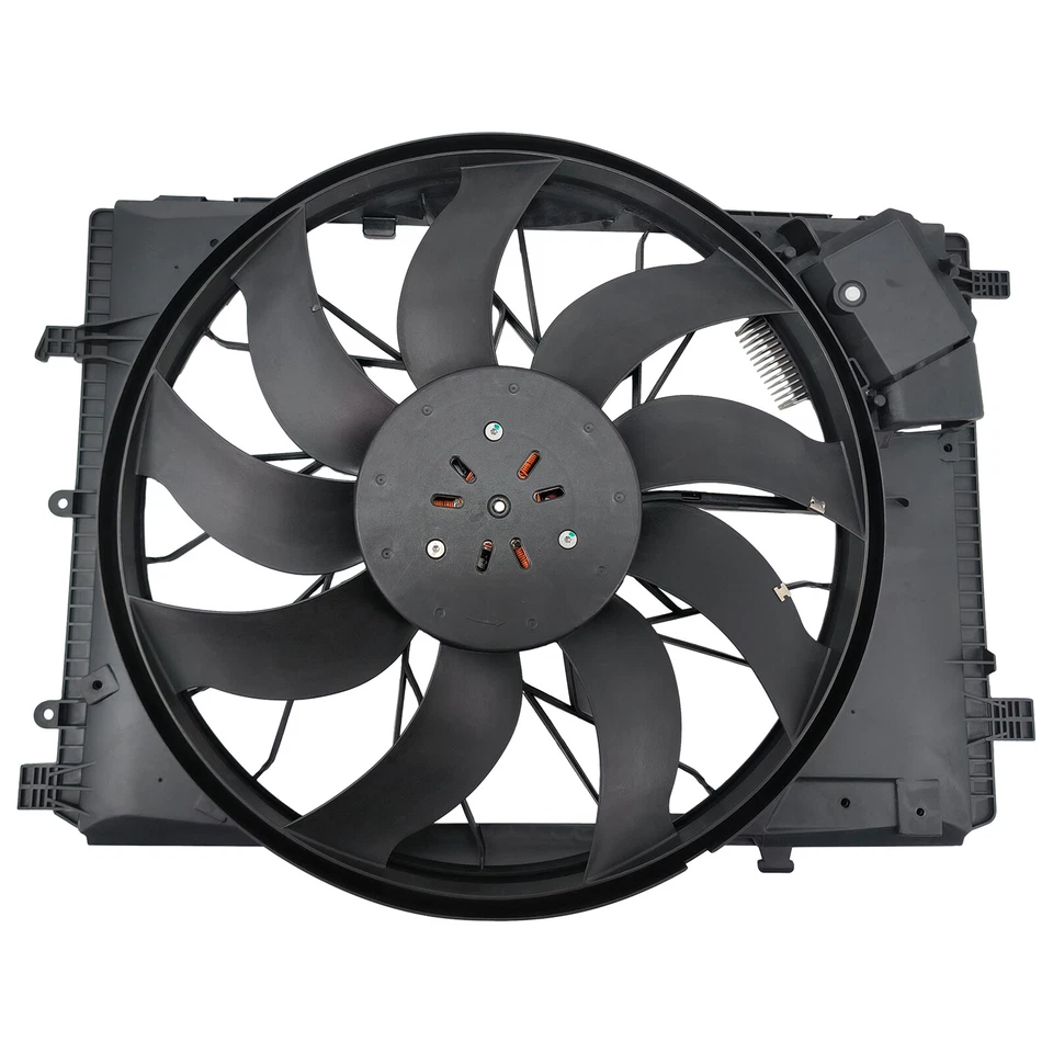 Compatível com conjunto de ventilador de refrigeração de radiador Mercedes-Benz E320 E63 AMG S600 CL550 CL600 - Imagem 2 de 4