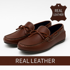 Mens Designer Boat Shoes Casual Leather Lightweight Loafers Mens Deck Shoes Size