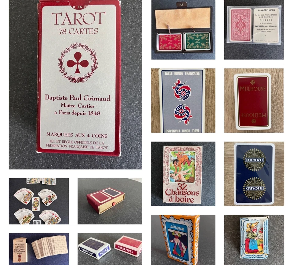 Jeux de cartes - Tarot - BP GRIMAUD - FRANCE CARTES - CARTA MUNDI - RICARD, ETC. - Photo 1/1