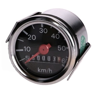 Tacho Tachometer schwarz 60km/h für Tomos Mofa / Einbau-Durchmesser 48mm NEU