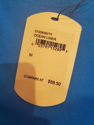 Tommy Bahama Mens Short Sleeve T-shirt Ocean Liner Size Medium