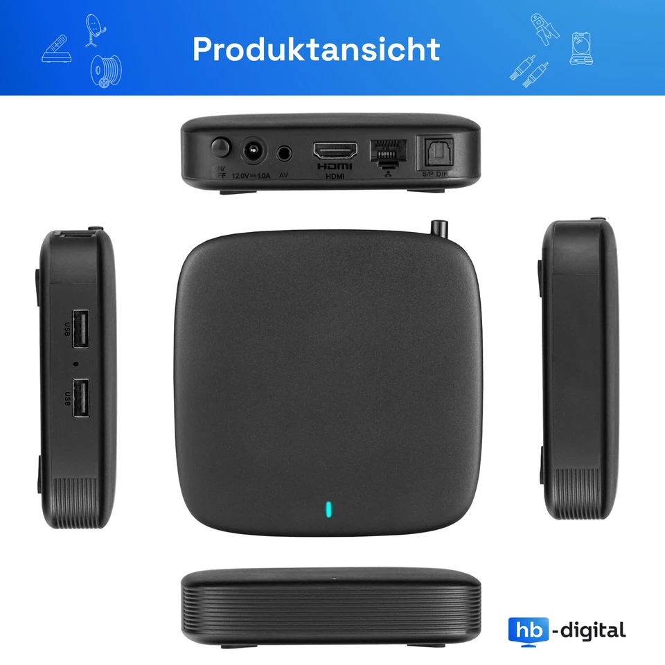 Set Top Box MAG 555 IPTV 2GB RAM Android 4K UHD HEVC h.265 Bluetooth 5.0 WLAN - Bild 2 von 4