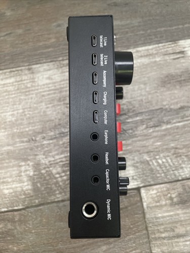 V8S The Sound Card Machine non testé MIC VOL,REVERB VOL,BASS,TREBLE,TAPE, MUSIQUE + - Photo 8/8