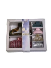 Scunci 6 Pieces Claw Hair Clip Variety Multicolor Multi Size