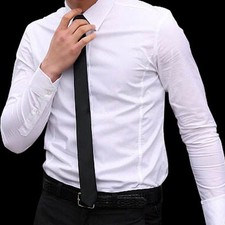 New 2 inch Retro Skinny Slim Tie Narrow Business Men's Boy Necktie Solid Black
