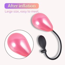 Women Inflatable Silicone Dilator Pump Penis Plug Enhancer Expander for Couples