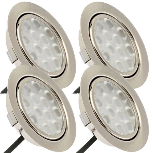 3W Flache LED Möbel-Einbauspots, 200lm, Edelstahl, (3200K) Warmweiß, Trafo dabei - Bild 16 von 22