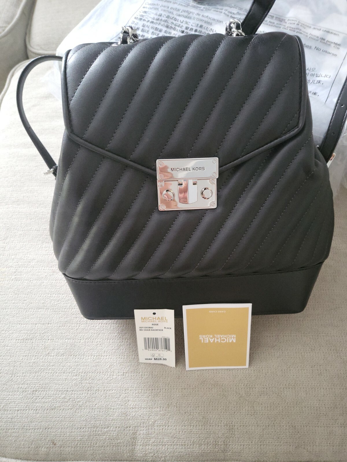 Michael Kors Rose Medium Quilted Chain 