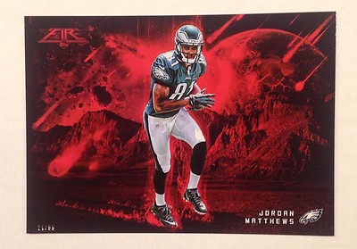 Jordan Matthews RC # Ed / 99 Hergestellt 5x7 2014 Topps Fire Out Of This World