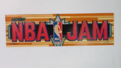NBA Jam Arcade Game Marquee Top Sign. Free Shipping!!