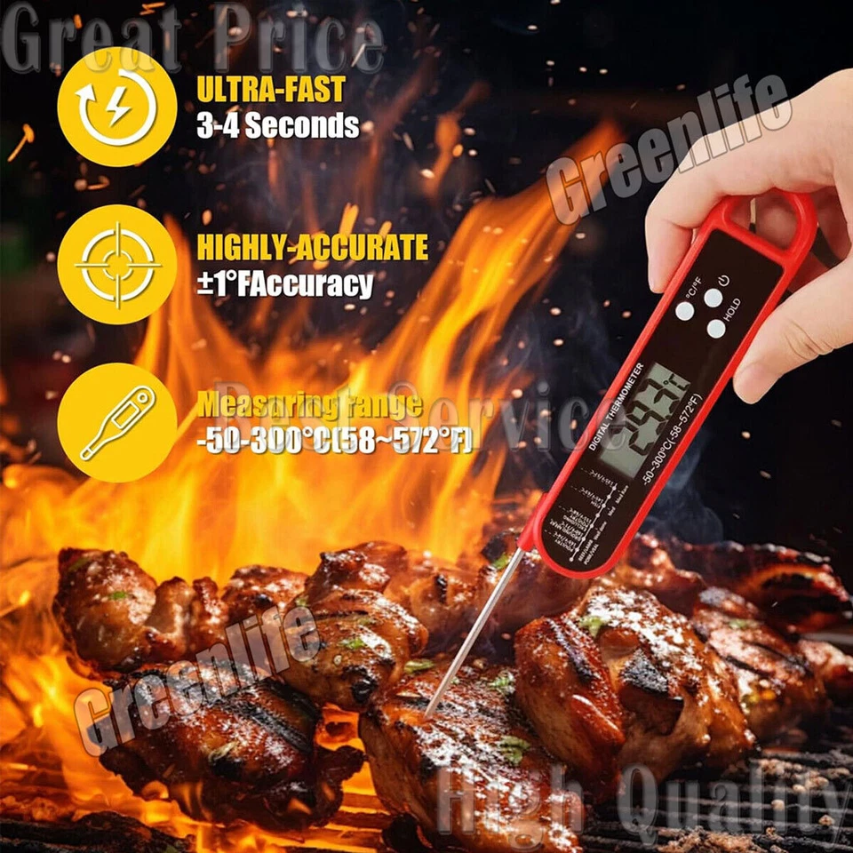 BBQ Grill Thermometer Fleischthermometer Grillthermometer Digital Smoker Küche - Bild 3 von 4