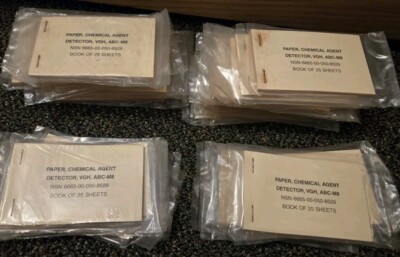 Lot 34 Vgt M8 Chemical Detector Paper NOS