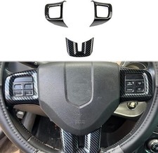 Tapicería de cubierta de volante estilo fibra de carbono para Dodge Challenger Charger 2010+