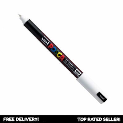 POSCA Uni PCF-350 Set Pennarelli A Pennello - Bianco E Nero - Per Tessuto, Vetro, Metallo E Superfici Scure - 2