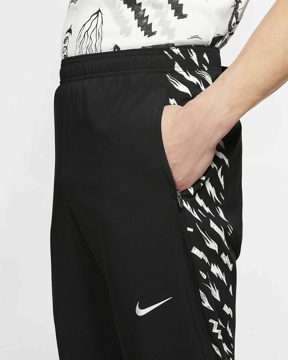 Nike Flex Swift Running Jogger Pants Black White Mens SZ 2XL Nike Flex Swift Running Jogger Pants Black White Mens SZ 2XL