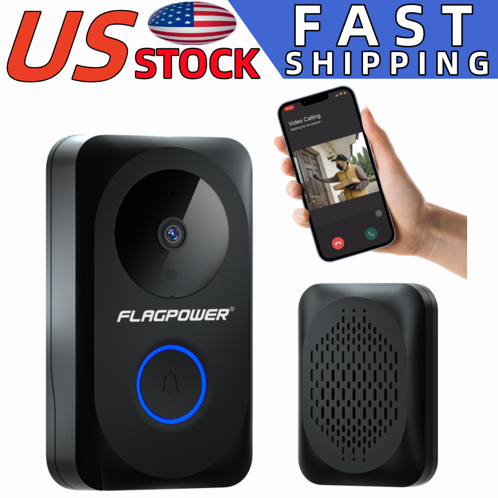Wireless Security WiFi Smart Doorbell Intercom Video Camera Bell Chime Door Ring-image