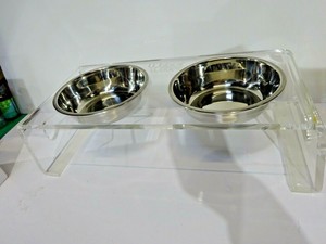 acrylic dog feeder