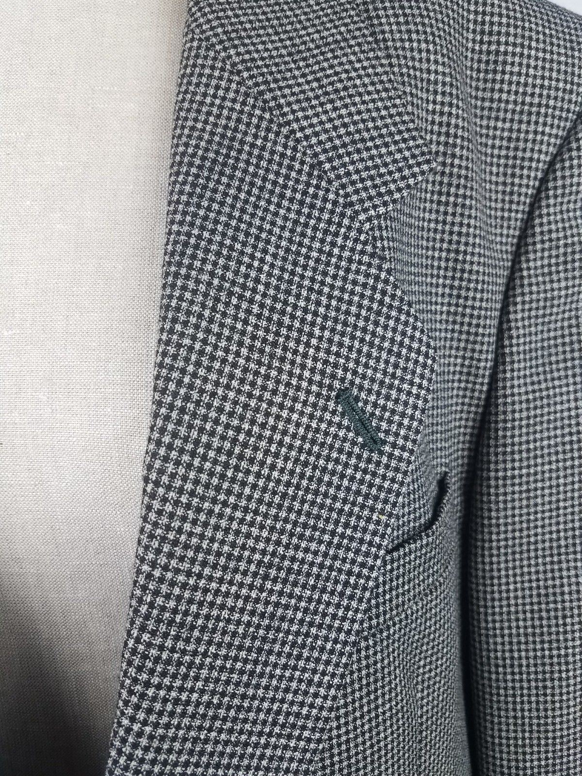 FILA Blazer giacca Hardy Amies Savile Row London 42R grigio a quadri con pied de poule