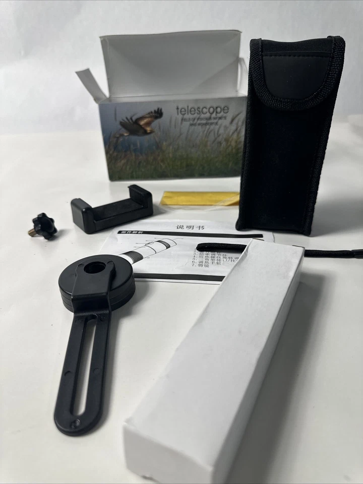 Telescope 10-100 X 30 mm w/ case & Phone Mount tripod New In Box. Bird Hunting - Image 2 of 4