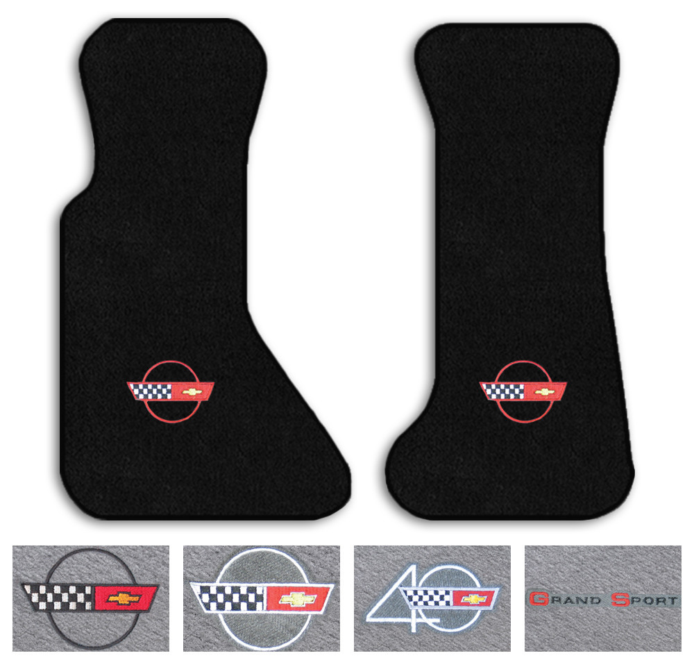 2pc Carpet Front Floor Mats for 1984-1996 Corvette C4 - Choose