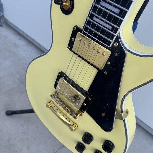 Guitarra Eléctrica LP Amarillo Crema Maybach Lester Tuerca de Hueso HH Bandas de Puente Fijas - Imagen 2 de 7