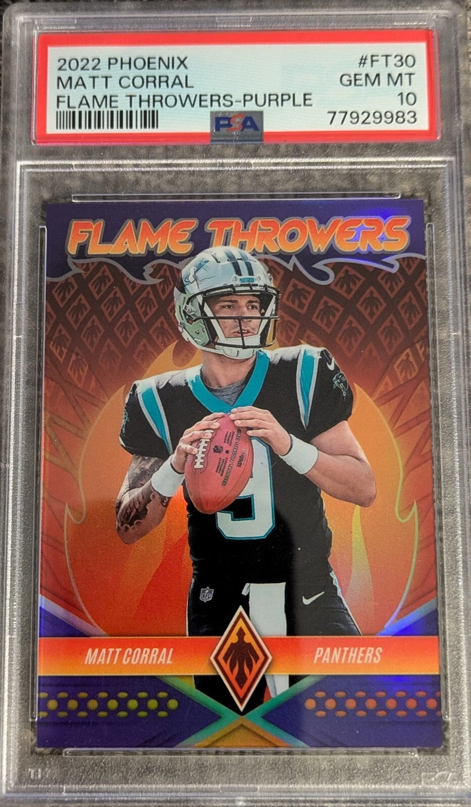 Matt Corral Panini Phoenix Flame Throwers #FT30 Purple