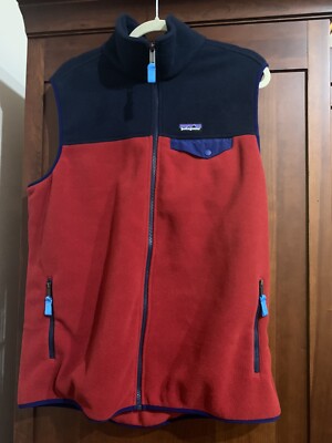 Patagonia Synchilla Fleece Vest Men's XL Red/Blue | eBay