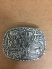 1992 National Finals Rodeo Hesston Belt Buckle - Youth