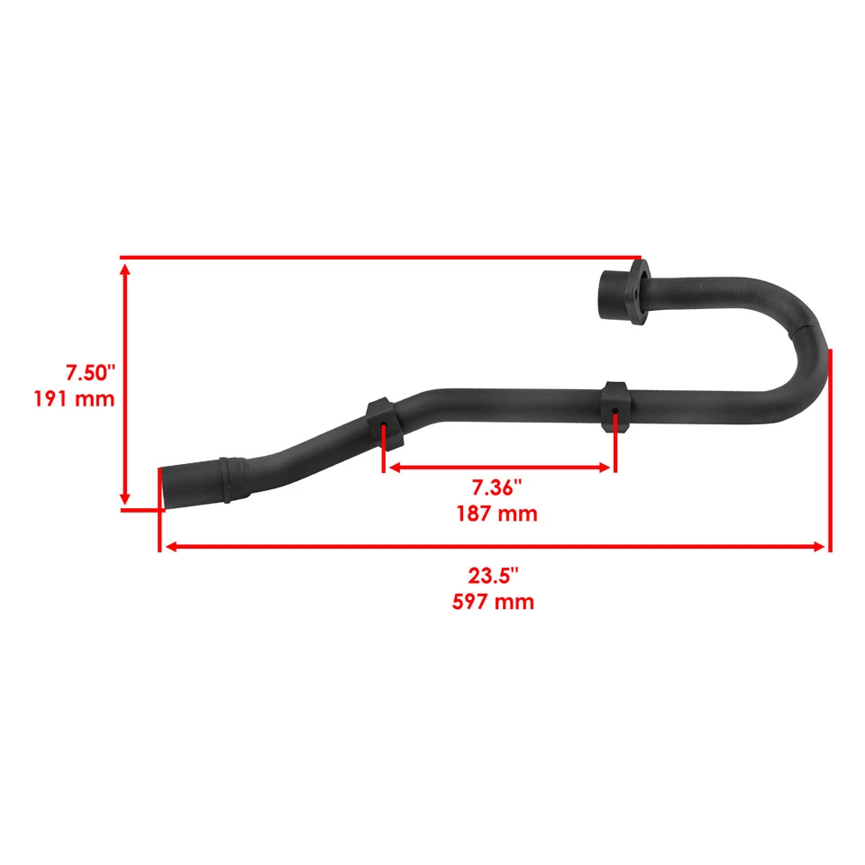Tubo silenciador de escape con juntas para Honda TRX300EX Sportrax 300 2X4 1993-2008 Foto 2 de 4