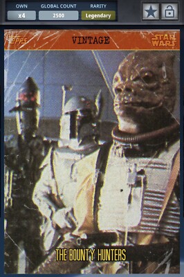 Star Wars Card Trader (SWCT): Legendary 2015 Vintage The Bounty Hunters /2500cc