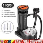 WEST BIKING Foot Pump Mini Air Pump for Motorcycle (Black 140PSI)