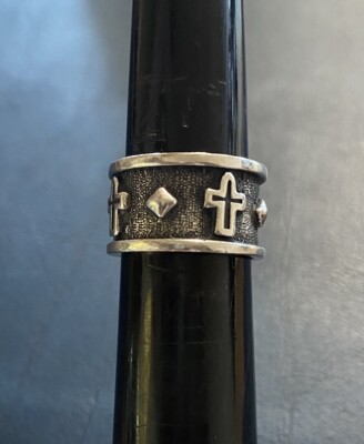 James Avery Cross Wide Thick Ring Sterling Silver Retired Rare