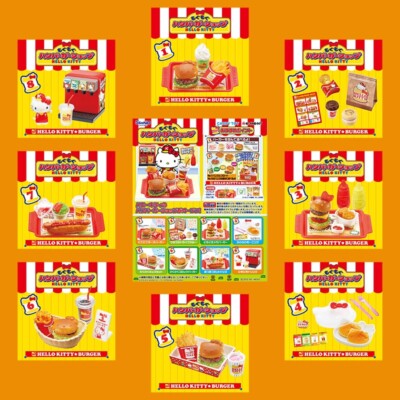 Rare 2012 Re-Ment Hello Kitty Burger Shop (Sold individually) | eBay