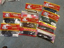 Lot Of 10 Packs Big Bite Fishing Baits - Assorted Color/Length/Shape