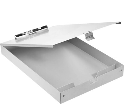 Amazon Basic Aluminum Storage Clipboard, Two-tier, Standard Clip, 14  x 9 